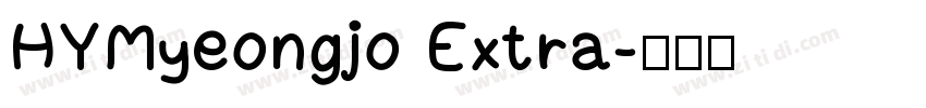 HYMyeongjo Extra字体转换